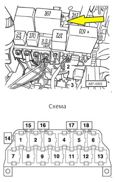 Схема предохранителей а6 с5